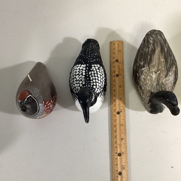 Lot Of 3 San Francisco Candle Company Stone Division Handmade Quail Duck Candles - Picture 6 of 11